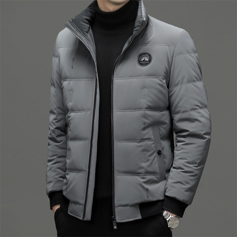 2023新款男士加厚保暖羽绒服中年冬季男装休闲御寒灰鸭绒外套,男装羽绒服,电商B212（原钱塘6029）