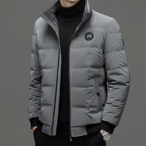 2023新款男士加厚保暖羽绒服中年冬季男装休闲御寒灰鸭绒外套图片