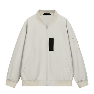 JK751 P68港风二开宽松棒球服夹克百搭落肩简约上衣外套图片