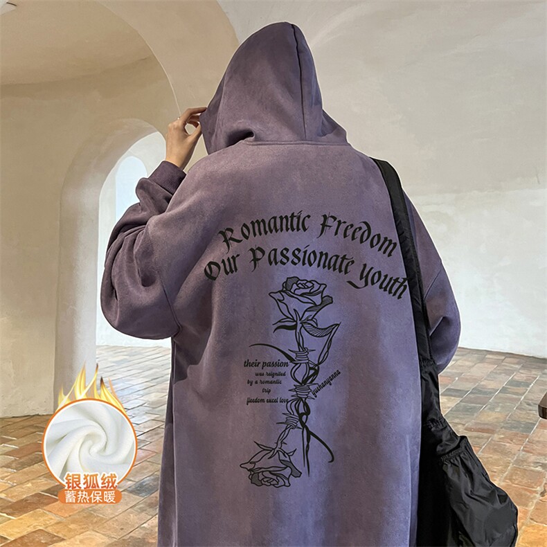 量大优可提供视频麂皮绒卫衣连帽HD019-1-LPWY4201JR-P50,男装卫衣,电商019-1