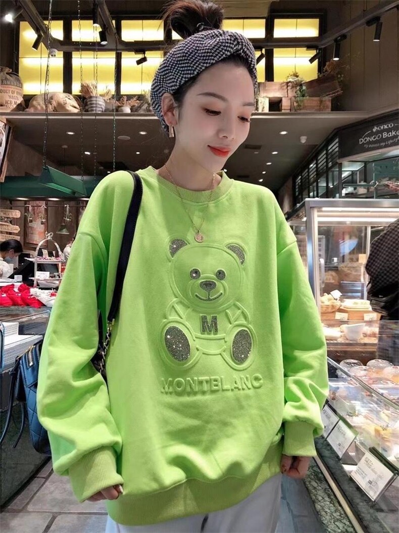 小熊烫钻卫衣，女装卫衣/绒衫，一杭