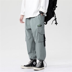 2021春季新日系大码男无影墙工装抽绳薄款九分裤休闲裤K2821-P40