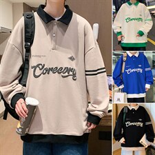 2026新款宽松体恤男士长袖卫衣POLO潮牌潮流百搭秋季休闲男装，男装T恤，星座1206-1（原A206-1）