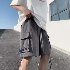 23工装短裤男夏季日系中裤运动宽松潮流外穿休闲五分裤DK523-P40，男装休闲裤，星座1109-3