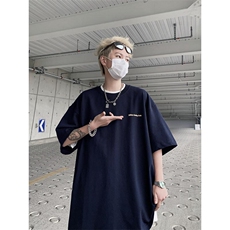 B225-T9261-P39-X49--全棉-字母前后简约情侣学生短袖印花T恤，男装T恤，电商B225