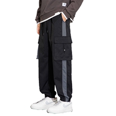 秋季休闲男士工装裤时尚拼接束脚裤大口袋九分裤，男装工装外套，星座209-1