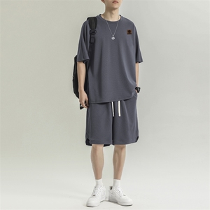 冰丝短袖t恤男士夏季薄款速干潮牌运动套装篮球衣服TZ15-特批-68图片