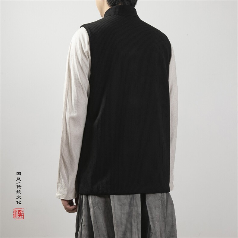 风男装立领改良唐装马甲MJ78P80,男装背心/马甲,钱塘802