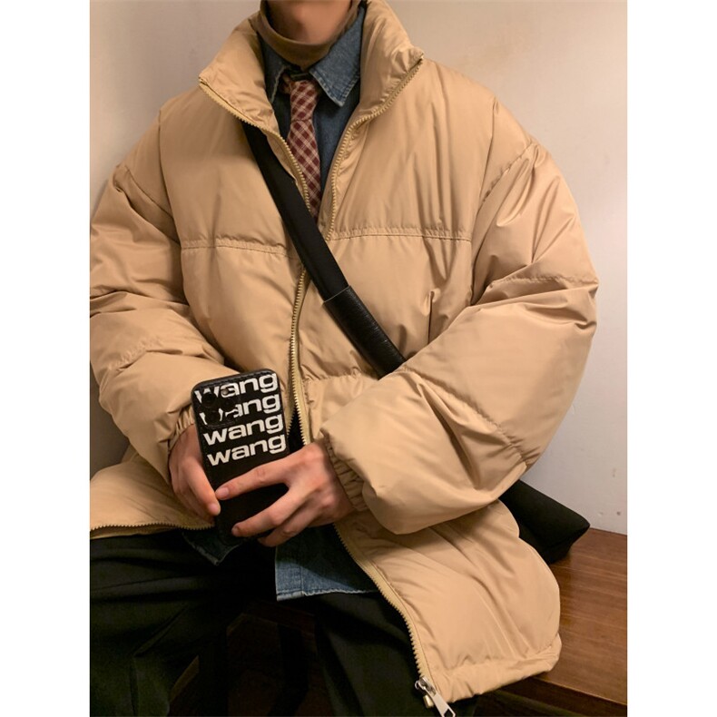 白鸭绒潮流光板抽绳立领羽绒服保暖外套Y5848-P140【特价】,男装羽绒服,电商A007