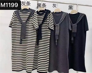 领带款连衣裙图片