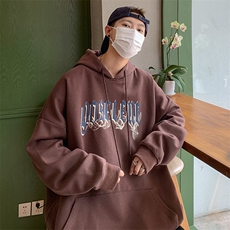 秋装新款水洗复古欧美潮流宽松连帽卫衣A071-W08-P70，男装卫衣，电商A071