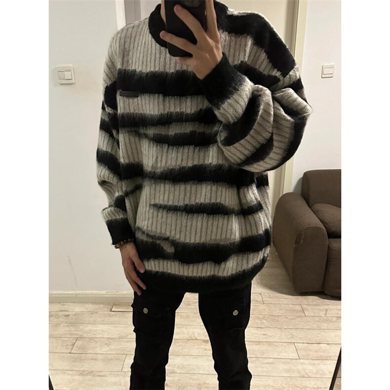 【有货】MY3010CC-特P46条纹毛衣男慵懒风情侣针织衫外套,男装针织衫/毛衣,星座1007（原301D）