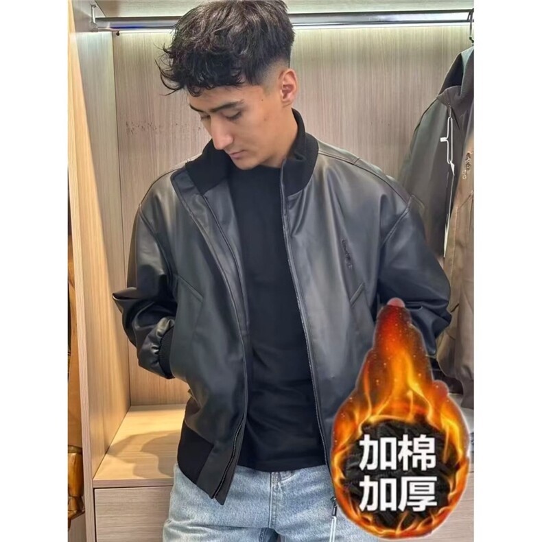 1506A/GM60200/P88时尚机车风棉衣夹克夹棉外套图片