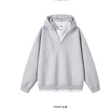 假两件连帽卫衣男春季设计感重磅帽衫cleanfit情侣外套LHT233-P50，女装短外套，星座1008
