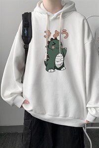 WY2037-P35 纯棉连帽卫衣男大码运动帽衫宽松薄外套男图片