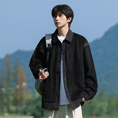JK25028-P80秋季新款大码灯芯绒拼接夹克外套控138，男装夹克，星座109