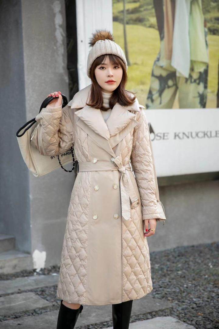 2021新长风衣设计款羽绒服，女装风衣，溪肆