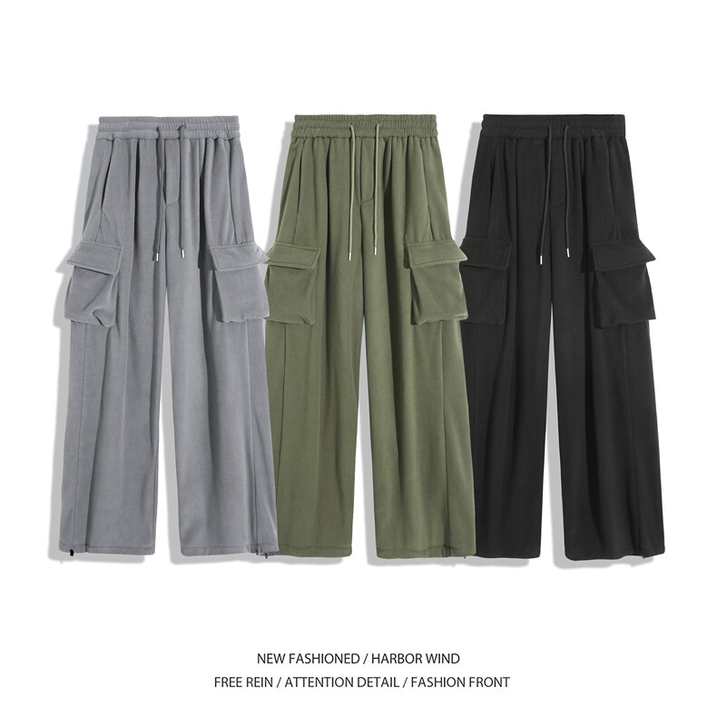 冬季新款加厚摇粒绒侧边大口袋保暖休闲裤B315-K25906-特p40控78,男装棉衣,电商B315