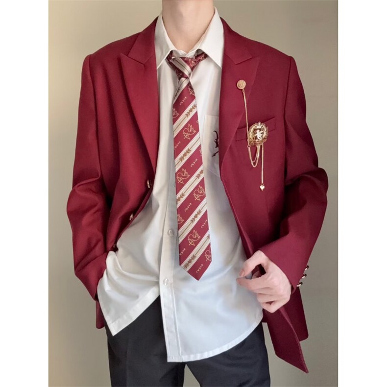 爱神丘比特dk制服西装男女春夏秋新款学院风青少年日系高校jk西服,男装西服,星座601-1