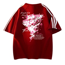 酒红拼白织带