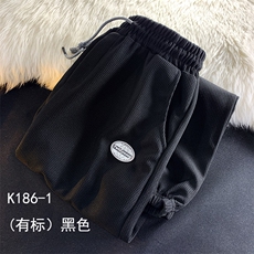 卫裤春夏季华夫格男士卫裤ins束脚裤K186P30，男装休闲裤，星座1107-1