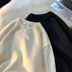 8XL-M高品质V领毛衣大码针织上衣休闲慵懒风纯色打底衫MY1508/P68，男装针织衫/毛衣，电商B238
