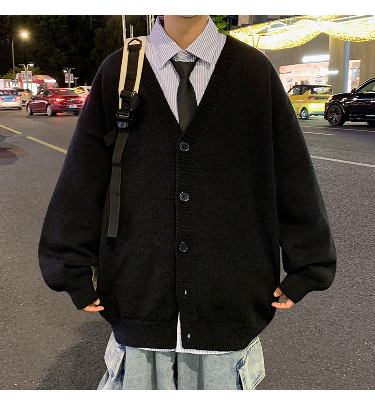 MY336-P69美式宽松型V领开衫毛衣,男装针织衫/毛衣,星座1501-1