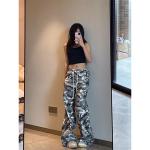 【有货】迷彩工装裤男款直筒宽松破坏感帆布裤子N0089CC-特P55图片
