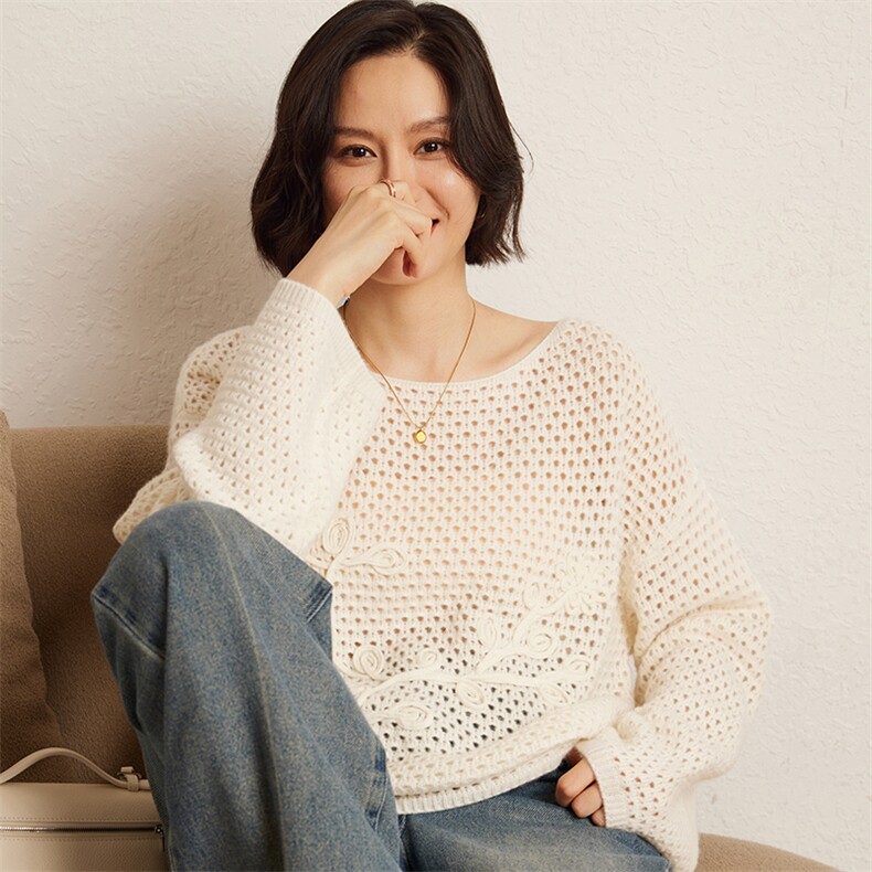 羊绒衫女加厚亲肤山羊绒毛衣内搭针织衫打底衫,女装羊绒衫,五色羊羊绒