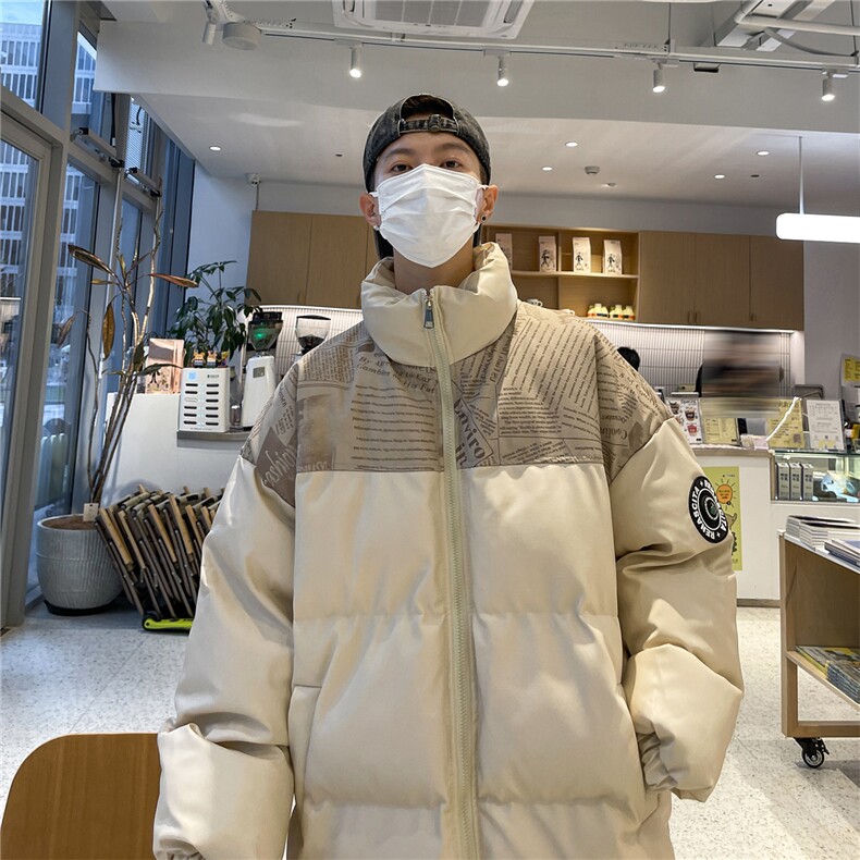 高品质！PU皮棉服冬季宽松港风棉衣立领冬装棉袄PM01-P115限158,男装棉衣,电商B370
