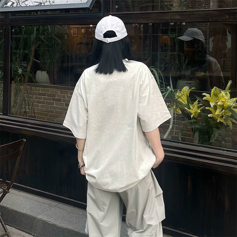 万针全刺绣工艺高品质260克双纱纯棉美式高街短袖T恤特P33,男装T恤,电商A486