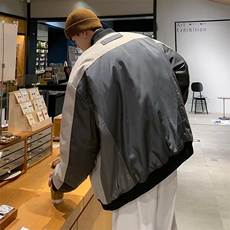 春秋新款男休闲夹克棉衣潮流棒球领外套男装JK08852-P58加棉P75，男装棉衣，星座308B-1