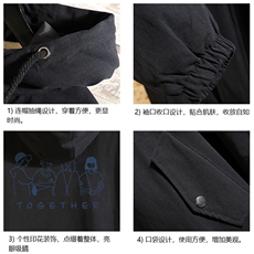 JK41191-P85加棉款-P115纯棉连帽夹克男士大码工装夹克男砖墙，男装夹克，电商A040A