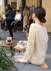 2025年秋季直筒型通勤套头单件插肩坑条一字领，女装羊毛衫，圣旺供货