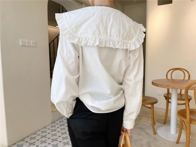 韩版荷叶边衬衫，女装衬衫，Balance Studio