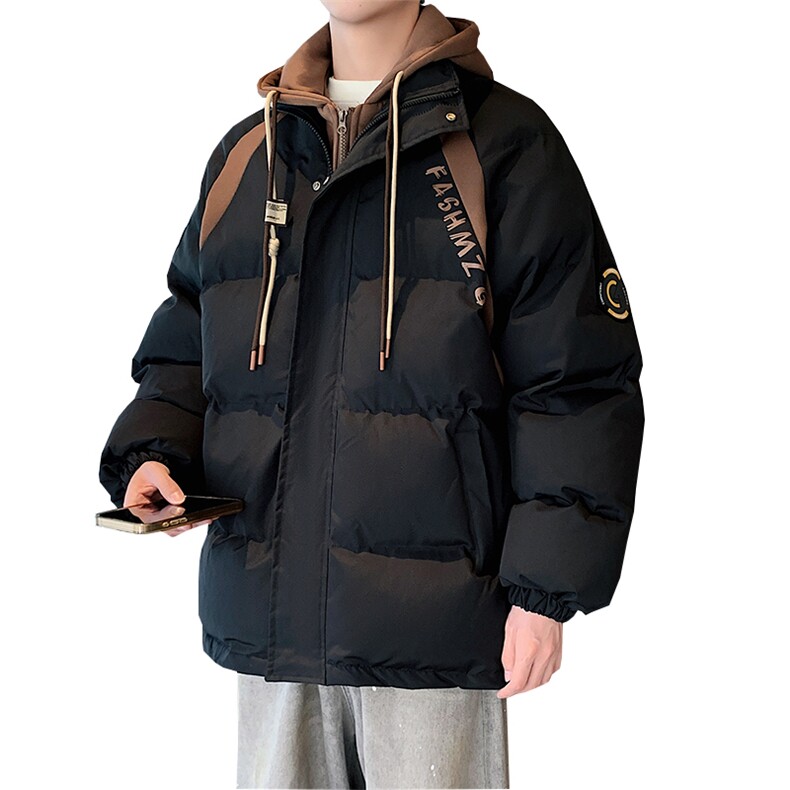 冬季宽松/假两件休闲外套潮加厚棉衣XZ102B-1M8007-P125,男装棉衣,星座102B-1