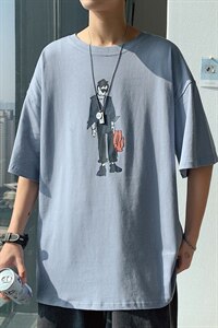 ！2021春夏纯棉男士短袖T恤百搭圆领半袖体恤上衣T235特P20图片