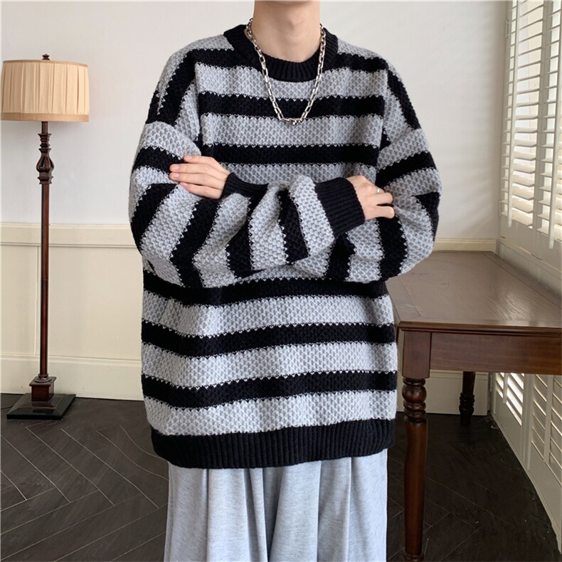 现货现货宽松圆领毛衣男秋冬百搭针织衫D329-QM802-P65控88,男装针织衫/毛衣,电商D329
