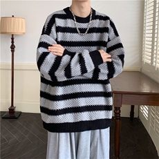 现货现货宽松圆领毛衣男秋冬百搭针织衫D329-QM802-P65控88，男装针织衫/毛衣，电商D329
