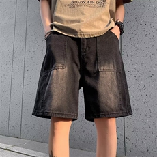 2024美式牛仔裤男款直筒短裤潮D5041P35，男装牛仔裤，星座1116-2