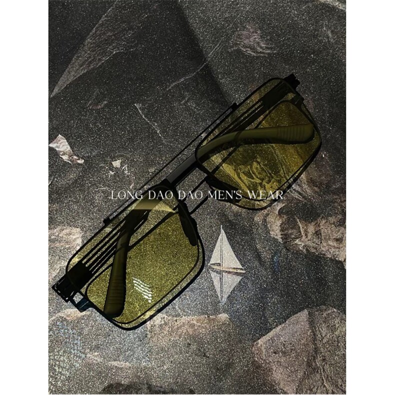 龙叨叨高级感潮搭方框眼镜复古金属框墨镜男女太阳镜YJ01P40，头饰，电商D256-1(原A064-1)