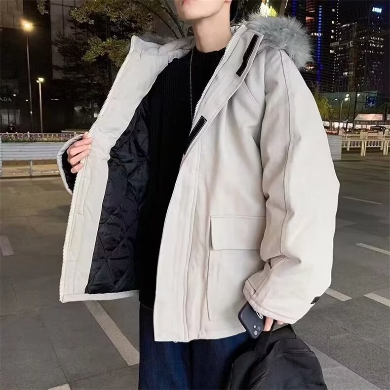 冬季加厚毛领棉衣男韩版潮流百搭连帽棉服外套MY108-P75,男装棉衣,星座1109-3
