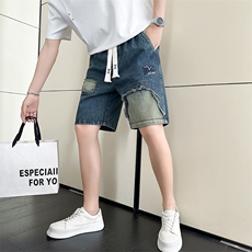 301A-1DK15P58控78男士店主风社会小伙高品质水洗五分牛仔短裤，男装牛仔裤，星座301A-1