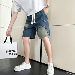 301A-1 DK15 P58控78 男士店主风社会小伙高品质水洗五分牛仔短裤图片