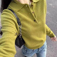 女士套头长袖2025年秋季，女装针织衫/毛衣，泰沅羊绒