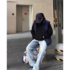 现货5W件冬季三防硬挺boxy短款立领棉衣马夹外套加厚马甲保暖棉服，男装棉衣，电商A443