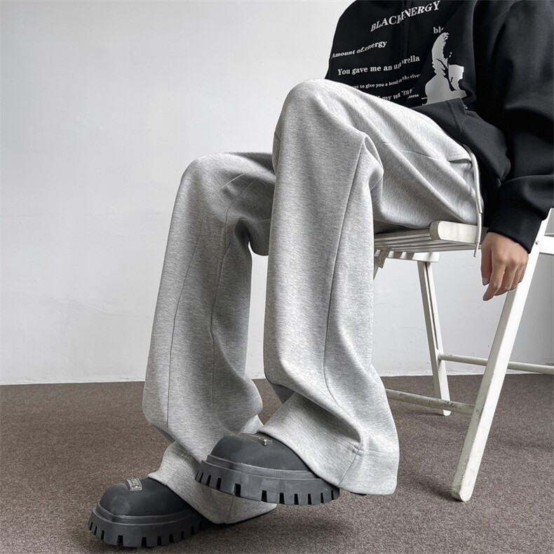 立体解构运动裤子男春秋季新款重磅微喇弯刀休闲卫裤Q1300-p36,男装休闲裤,星座1008