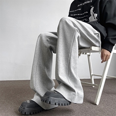立体解构运动裤子男春秋季新款重磅微喇弯刀休闲卫裤Q1300-p36，男装休闲裤，星座1008