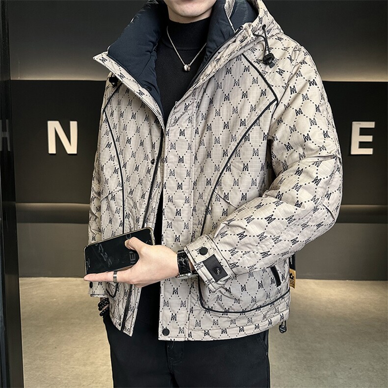 新标50白鸭绒羽绒服男数据款连帽外套男上衣B317/Y5507/P235图片