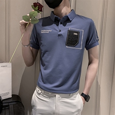 白色2022精神小伙修身polo衫男士短袖T恤PL9763-P48控价68，男装Polo衫，电商A108